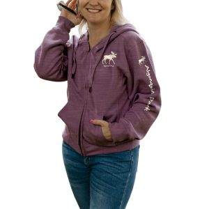 Algonquin Park Pink Zipper Hoodie