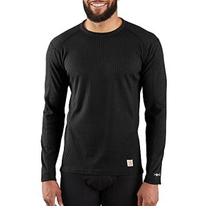 Carhartt Men’s Base Force Midweight Classic Crew, Black, XX-Large