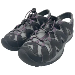 North Side Women’s Black with Purple Sport Sandals / Size 6