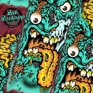 Santa Cruz ROSKOPP FACE TWO Reissue Deck 9.933″ X 30.807″ BURGUNDY STAIN