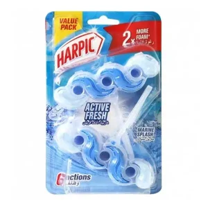 Harpic Toilet Active Fresh Block Marine Splash x2